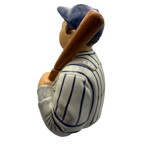 Vintage Babe Ruth Baseball Legend Hand Painted Cookie Jar By Clay Arts 1997 - Picture 6 of 12